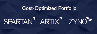 Cost-Optimized Portfolio banner showing spartan, artix, and zynq
